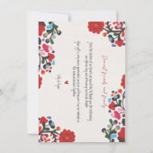 Mexicaanse Fiesta Red Bridal Dank u Notitiekaartje (Achterkant)