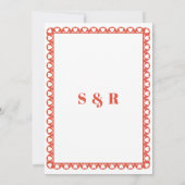 Mexicaanse Fiesta Red Papel Picado Boho Wedding Kaart (Achterkant)