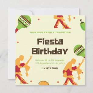 Mexicaanse Fiesta Spaans dansespaar geboortedag Kaart
