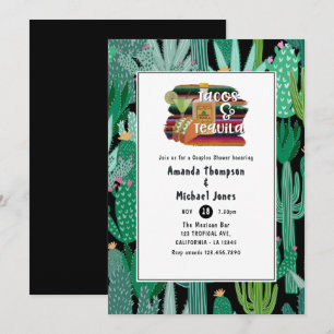 Mexicaanse Fiesta Tacos en Tequila Koppel Bruiloft Kaart