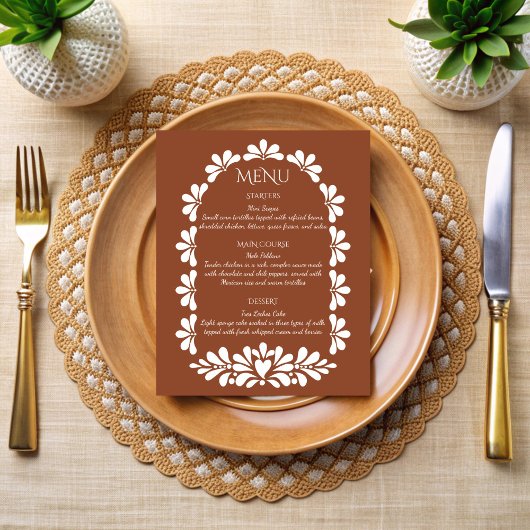 Mexicaanse fiesta talavera terracotta boho kaart