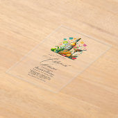 Mexicaanse Fiesta Tequila repetitie diner Acryl Uitnodigingen (Laagn)