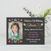 Mexicaanse Fiesta Verjaardagsfeest Gouden Glitter Kaart (Staand voorkant)