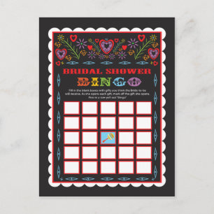 Mexicaanse Fiesta Vrijgezellenfeest Bingo-spelkaar Uitnodiging Briefkaart