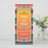 Mexicaanse Fiesta Wedding Programma (Staand voorkant)