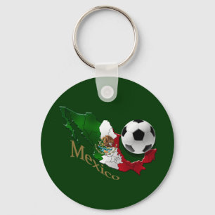 Mexicaanse Flag Map Voetbalcadeautjes Futbol Sleutelhanger