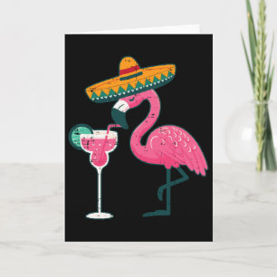 Mexicaanse Flamingo Hoed Cinco De Mayo Feest Vrouw Kaart