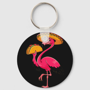 Mexicaanse flamingo's tacos schattig cinco de mayo sleutelhanger