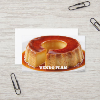 Mexicaanse flan visitekaartje