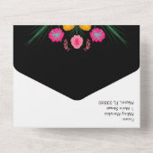 Mexicaanse Floral Butterfly All in one Invitation All In One Uitnodiging (Achterkant)