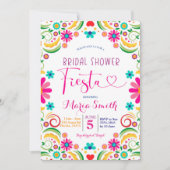 Mexicaanse Floral Fiesta Bridal Shower Kaart (Voorkant)