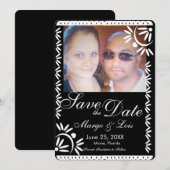 Mexicaanse Florals Papel Picado sparen de Datum Kaart (Voorkant / Achterkant)