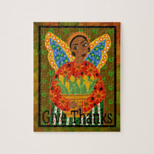 Mexicaanse Folk Art Angel Thanksgiving 110 pc. Puz Legpuzzel