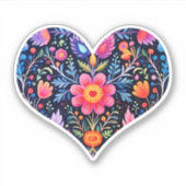 Mexicaanse Folk Art Floral Sticker (Voorkant)