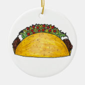 Mexicaanse Food Hard Shell Taco Dinsdag TexMex Keramisch Ornament (Voorkant)