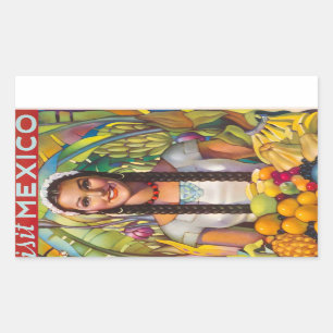 Mexicaanse fruitreis Rechthoekige Sticker