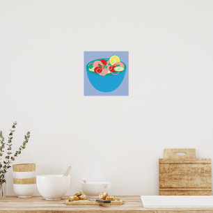 Mexicaanse garnalen ceviche poster
