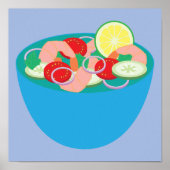 Mexicaanse garnalen ceviche poster (Voorkant)