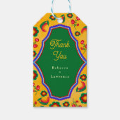 Mexicaanse gele bruiloft cadeaulabel (Voorkant)