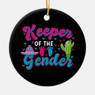 Mexicaanse geslachtsonthulling Cinco de Mayo baby Keramisch Ornament