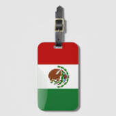 Mexicaanse glanzende vlag bagagelabel (Voorkant (verticaal))