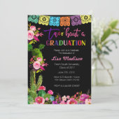Mexicaanse Graduation Party Invitation Fiesta Kaart (Staand voorkant)