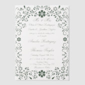 Mexicaanse groene Talavera bruiloft Vellum Uitnodigingen (Voorkant)