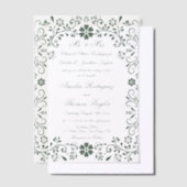 Mexicaanse groene Talavera bruiloft Vellum Uitnodigingen (Offset)