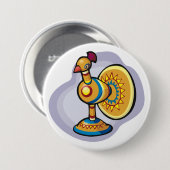 Mexicaanse haan Speelgoed Ronde Button 7,6 Cm (Voorkant /achterkant)