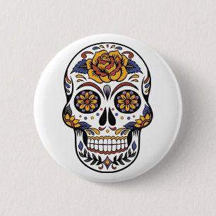 Mexicaanse Halloween Mask Pin Button