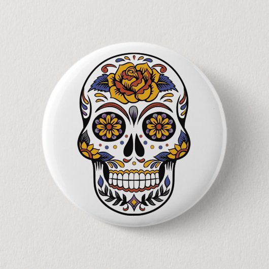 Mexicaanse Halloween Mask Pin Button (Voorkant)