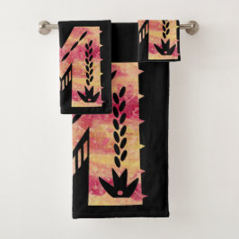 MEXICAANSE HEMEL -M- rood sinaasappel damast Bad Handdoek