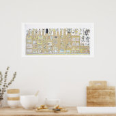 Mexicaanse Hieroglyphics uit 'Vues des Cordilliere Poster (Keuken)