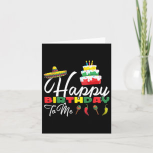 Mexicaanse Holliday Sombrero Cute Cake Happy Birth Kaart