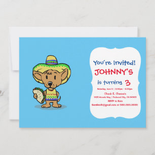 Mexicaanse hond met een taco   Achterkleur kiezen Kaart