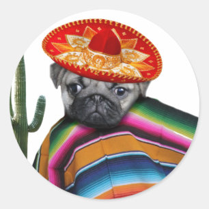 Mexicaanse hond ronde sticker