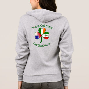 Mexicaanse Iers-Amerikaanse vlag Shamrock geperson Hoodie