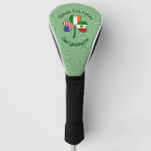 Mexicaanse Ierse VS Vlaggen Shamrock gepersonalise Golfheadcover (Voorkant)