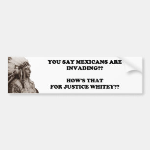 Mexicaanse invasie/witrechter bumpersticker