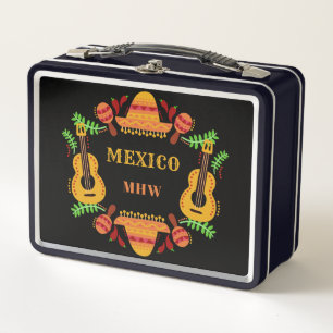 Mexicaanse items aangepaste monogram lunchboxen