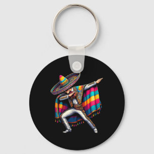 Mexicaanse jongen dabbing Cinco de Mayo feestelijk Sleutelhanger
