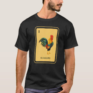 Mexicaanse Kaart El Gallito Traditional Rooster Bi T-shirt