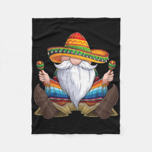 Mexicaanse Kabouter Cinco De Mayo Serape Poncho Ma Fleece Deken