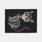 Mexicaanse kattenhalloween dag van de dood fleece deken (Voorkant (Horizontaal))