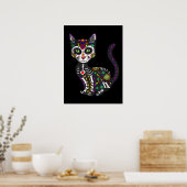 Mexicaanse kattenhalloween dag van de dood poster (Keuken)