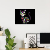 Mexicaanse kattenhalloween dag van de dood poster (Thuiskantoor)
