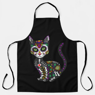 Mexicaanse kattenhalloween dag van de dood schort