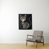 Mexicaanse kattenhalloween dag van de dood wandkleed (In situ)