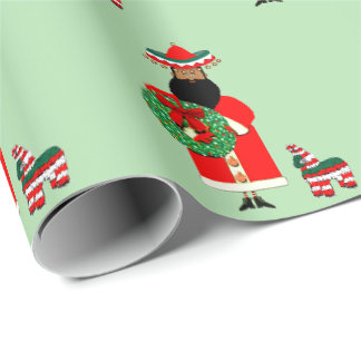 Mexicaanse kerstman cadeaupapier