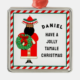 Mexicaanse Kerstman Keramische Versiering Metalen Ornament